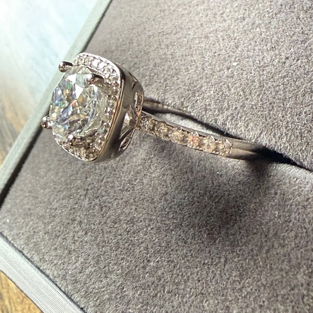 💕HP💕 2CT Moissanite ring s925 Size 7 - Picture 7 of 10
